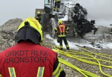 Brand eines Radladers